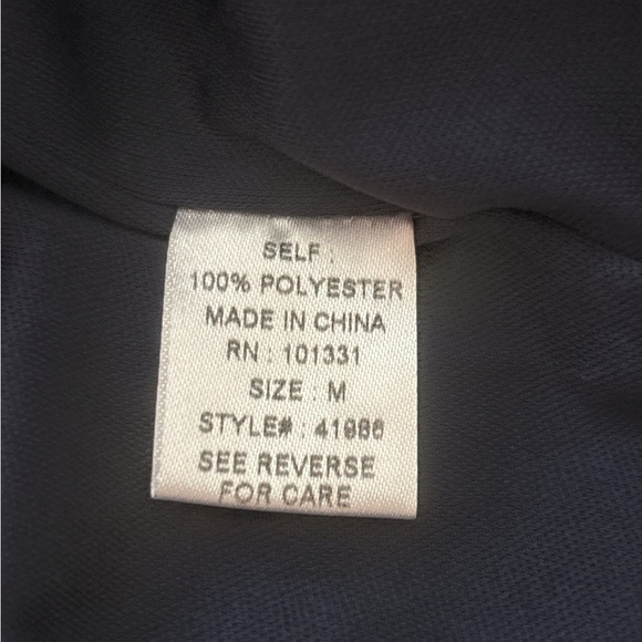 CHARLOTTE RUSSE halter dress, dark blue white polka dots, sz M, lined, keyhole - Picture 8 of 9